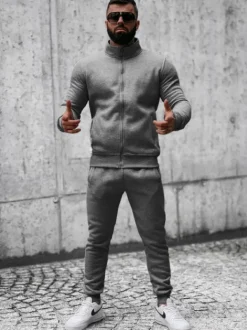 Hot Herren Sportanzug Anthrazit JS/68C10385/5Z Herren Trainingsanzüge Ohne Print