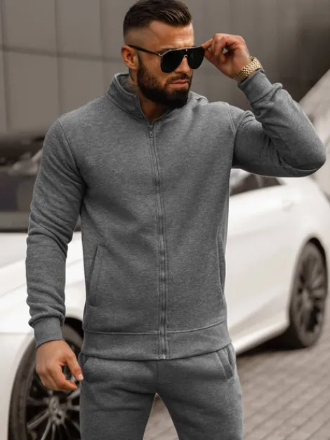 Fashion Herren Sportanzug Anthrazit JS/68C10385/5Z Herren Trainingsanzüge Ohne Print