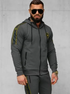 Sale Herren Sportanzug Anthrazit O/FF3562AB Herren Trainingsanzüge Mit Print