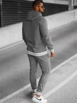 Online Herren Sportanzug Anthrazit JS/8C59/5Z Herren Trainingsanzüge Mit Print