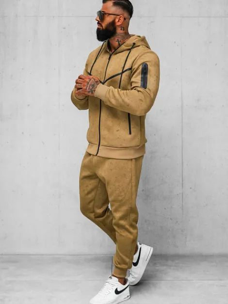 Sale Herren sportanzug camel JS/27C6503/91 Herren Trainingsanzüge Mit Print