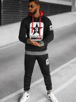 Hot Herren Sportanzug JS/8C59/3Z Herren Trainingsanzüge Mit Print