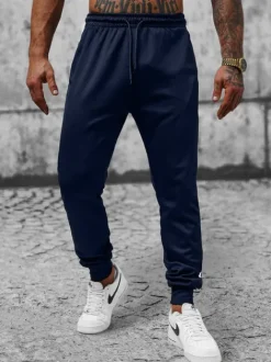 Outlet Herren Sporthose Dunkelblau JS/8K166 Herren Sporthosen