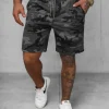 Outlet Herren Sportshorts Anthrazit JS/8K283/5 Herren Camo Shorts | Sportshorts