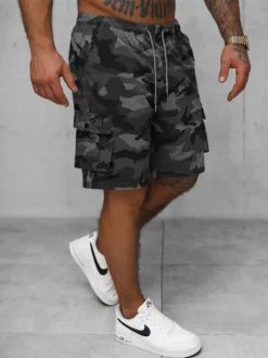 Fashion Herren Sportshorts Anthrazit JS/8K282/5 Herren Cargo Shorts | Sportshorts