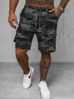 Fashion Herren Sportshorts Anthrazit JS/8K282/5 Herren Cargo Shorts | Sportshorts