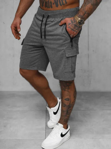 Clearance Herren Sportshorts Anthrazit JS/8K1503/5 Herren Cargo Shorts | Sportshorts