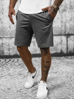 Hot Herren Sportshorts Anthrazit JS/8K100/5Z Herren Sportshorts