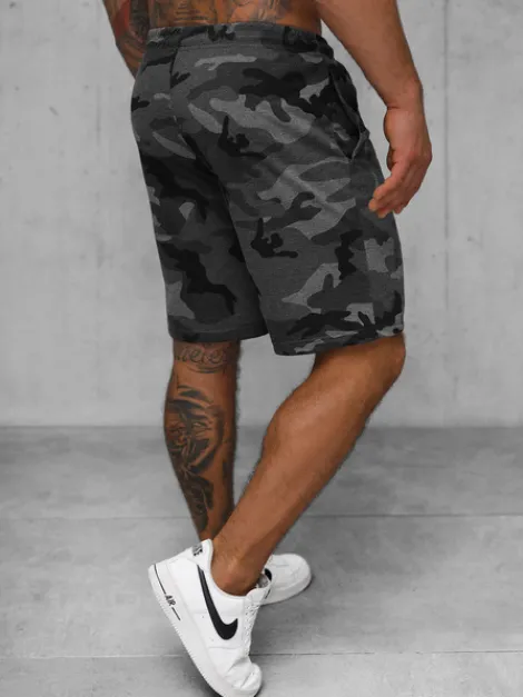 Outlet Herren Sportshorts Anthrazit JS/8K283/5 Herren Camo Shorts | Sportshorts