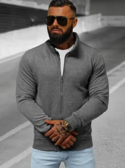 Hot Herren Sweatjacke JS/2002Z Herren Sweatshirts Ohne Kapuze | Sweatjacken