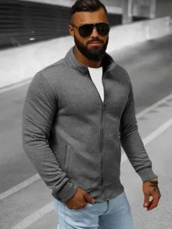 Hot Herren Sweatjacke JS/2002Z Herren Sweatshirts Ohne Kapuze | Sweatjacken