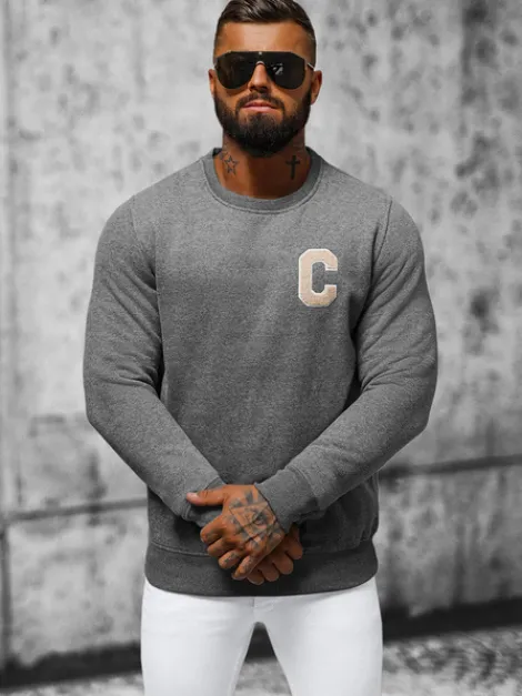 Discount Herren Sweatshirt Anthrazit NB/MF2019 Herren Sweatshirts Mit Print | Sweatshirts Ohne Kapuze