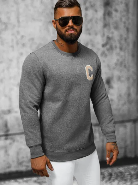 Discount Herren Sweatshirt Anthrazit NB/MF2019 Herren Sweatshirts Mit Print | Sweatshirts Ohne Kapuze