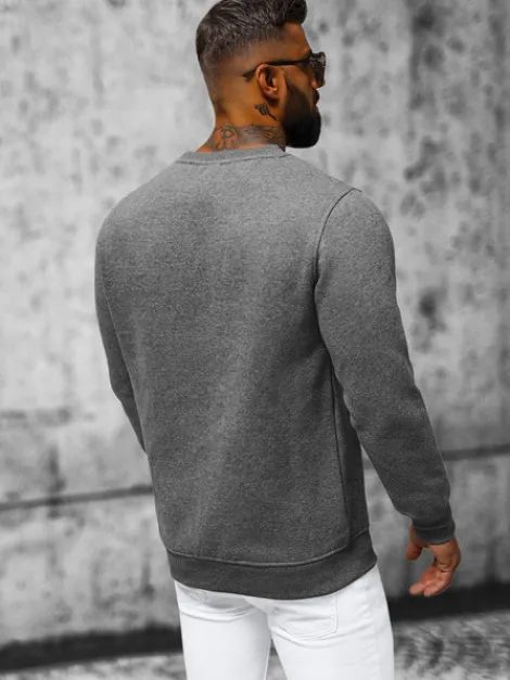 Discount Herren Sweatshirt Anthrazit NB/MF2019 Herren Sweatshirts Mit Print | Sweatshirts Ohne Kapuze