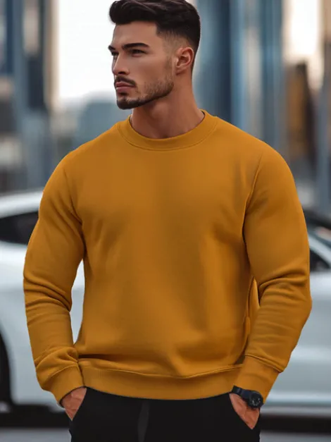 Discount Herren Sweatshirt Camel JS/2001-10Z Herren Sweatshirts Ohne Kapuze