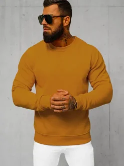 Fashion Herren Sweatshirt Camel JS/2001-10Z Herren Sweatshirts Ohne Kapuze