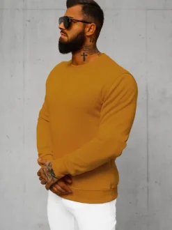 Fashion Herren Sweatshirt Camel JS/2001-10Z Herren Sweatshirts Ohne Kapuze