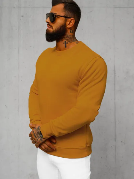 Fashion Herren Sweatshirt Camel JS/2001-10Z Herren Sweatshirts Ohne Kapuze