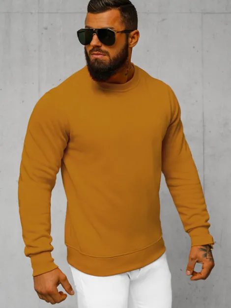 Fashion Herren Sweatshirt Camel JS/2001-10Z Herren Sweatshirts Ohne Kapuze