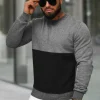 Clearance Herren Sweatshirt Dunkelgrau JS/8B1305/5 Herren Sweatshirts Ohne Print | Sweatshirts Ohne Kapuze