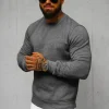 Outlet Herren Sweatshirt Dunkelgrau JS/2001-10Z Herren Sweatshirts Ohne Kapuze