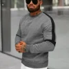 Best Herren Sweatshirt Dunkelgrau JS/8B1322/5 Herren Sweatshirts Ohne Print | Sweatshirts Ohne Kapuze
