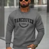 Clearance Herren Sweatshirt Dunkelgrau JS/8B1363/5 Herren Sweatshirts Mit Print | Sweatshirts Ohne Kapuze