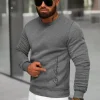 New Herren Sweatshirt Dunkelgrau JS/8B1357/5 Herren Sweatshirts Mit Print | Sweatshirts Ohne Kapuze