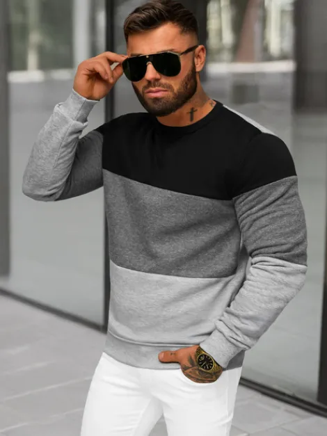 Clearance Herren Sweatshirt JS/8B1303/2 Herren Sweatshirts Ohne Print | Sweatshirts Ohne Kapuze