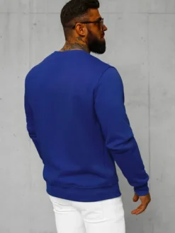 Sale Herren Sweatshirt Kobalt JS/2001-10Z Herren Sweatshirts Ohne Kapuze