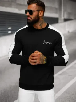 Fashion Herren Sweatshirt O/P2033 Herren Sweatshirts Mit Print | Sweatshirts Ohne Kapuze