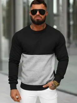 Sale Herren Sweatshirt JS/8B1305/3 Herren Sweatshirts Ohne Print | Sweatshirts Ohne Kapuze