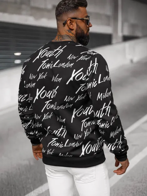 Online Herren Sweatshirt JS/8B1189/3 Herren Sweatshirts Mit Print | Sweatshirts Ohne Kapuze