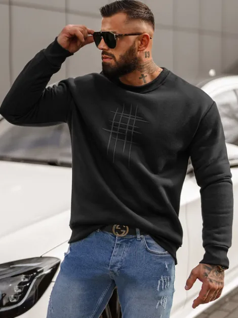 Clearance Herren Sweatshirt JS/8B1361/3 Herren Sweatshirts Mit Print | Sweatshirts Ohne Kapuze