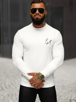 Online Herren Sweatshirt O/P2031 Herren Sweatshirts Mit Print | Sweatshirts Ohne Kapuze