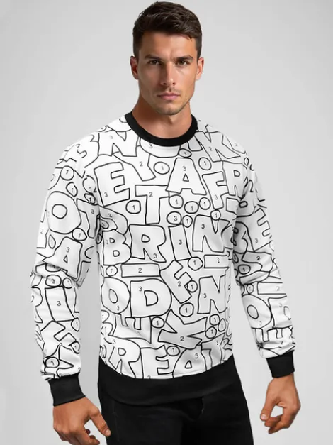 Best Herren Sweatshirt JS/8B1136/1Z Herren Sweatshirts Mit Print | Sweatshirts Ohne Kapuze