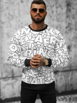 Clearance Herren Sweatshirt JS/8B1136/1 Herren Sweatshirts Mit Print | Sweatshirts Ohne Kapuze