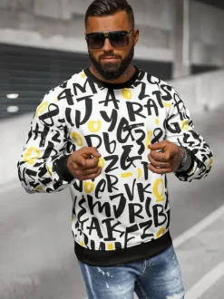 Discount Herren Sweatshirt JS/8B1220/1 Herren Sweatshirts Mit Print | Sweatshirts Ohne Kapuze