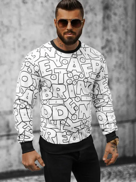 Clearance Herren Sweatshirt JS/8B1136/1 Herren Sweatshirts Mit Print | Sweatshirts Ohne Kapuze