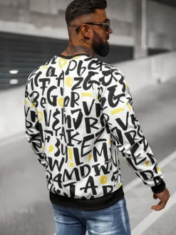 Discount Herren Sweatshirt JS/8B1220/1 Herren Sweatshirts Mit Print | Sweatshirts Ohne Kapuze
