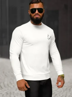 Online Herren Sweatshirt O/P2031 Herren Sweatshirts Mit Print | Sweatshirts Ohne Kapuze