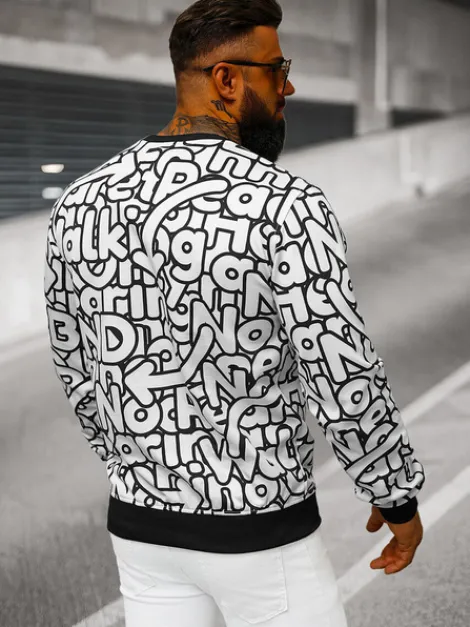 Discount Herren Sweatshirt JS/8B1137/1 Herren Sweatshirts Mit Print | Sweatshirts Ohne Kapuze