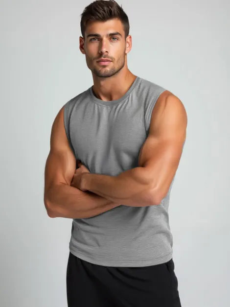 Sale Herren Tank Top Anthrazit JS/99001Z Herren Tank Tops | T-shirts Ohne Print
