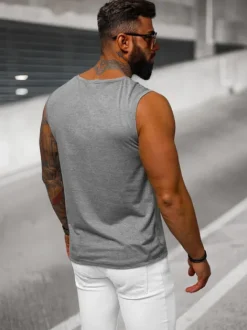 Best Herren Tank Top Anthrazit JS/99001Z Herren Tank Tops | T-shirts Ohne Print
