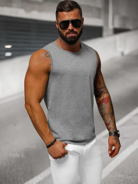 Best Herren Tank Top Anthrazit JS/99001Z Herren Tank Tops | T-shirts Ohne Print