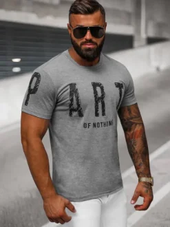 Online Herren T-shirt Anthrazit O/8T1263/5 Herren T-shirts Mit Print