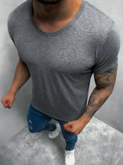 New Herren T-Shirt Anthrazit JS/712007 Herren T-shirts Ohne Print