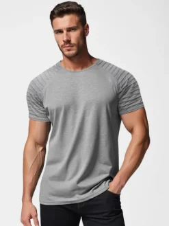 Discount Herren T-shirt Anthrazit JS/8T88/5 Herren T-shirts Ohne Print