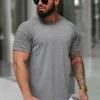Clearance Herren T-shirt Anthrazit JS/8T88/5Z Herren T-shirts Ohne Print