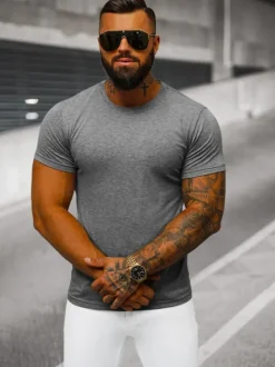 Clearance Herren T-shirt Anthrazit JS/712005/5Z Herren T-shirts Ohne Print